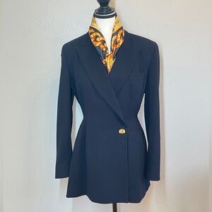 Vintage Donna Karan New York Pure Wool Longline Blazer